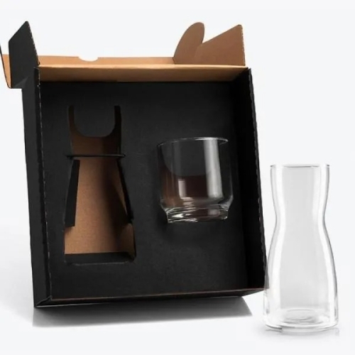 Moringa De Vidro Com Copo - 500Ml / 290Ml-VI-01500 A